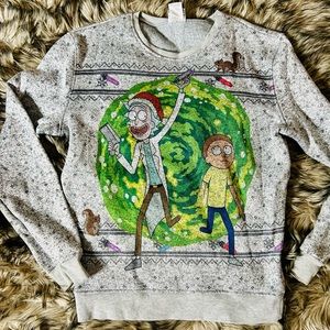 Ricky & Morty ugly‎ Christmas sweater NWT